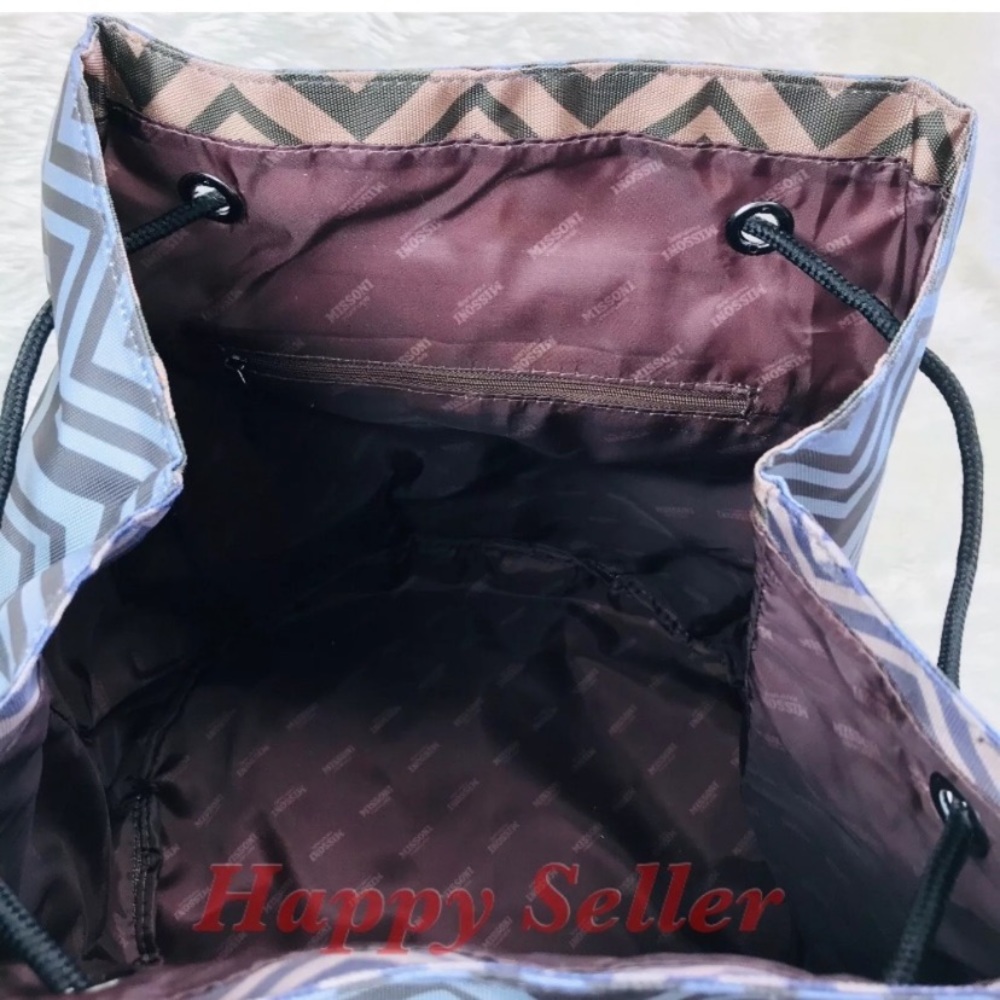 Missoni Zigzag Pattern Backpack - Brown And Black - image 7